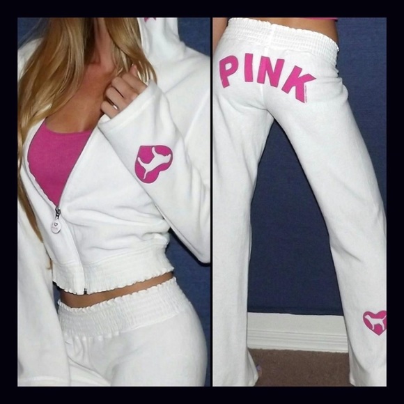 SOLD Vintage Victoria’s Secret Pink French Terry Cloth Set RARE Size M - Picture 2 of 8